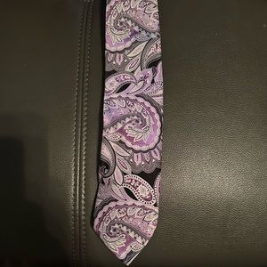 Purple paisley print Stanford tie.